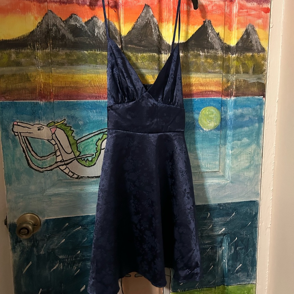 Blue floral dress